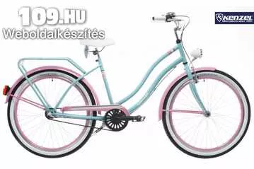 Női kerékpár Kenzel cruiser atlantis celeste (türkiz) rózsaszín (egyedi felszereltség)