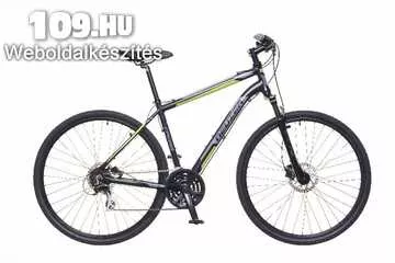X300 férfi fekete/zöld-szürke 19 tárcsafékes cross kerékpár