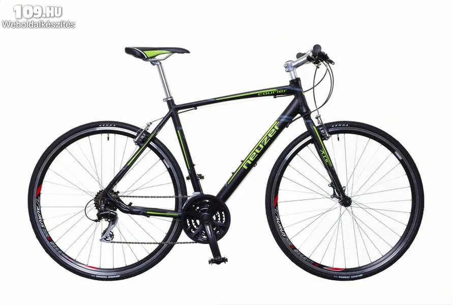 Courier fekete/zöld-szürke 46 cm matt fitness kerékpár