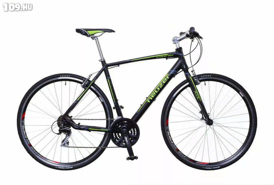 Courier fekete/zöld-szürke 50 cm matt fitness kerékpár