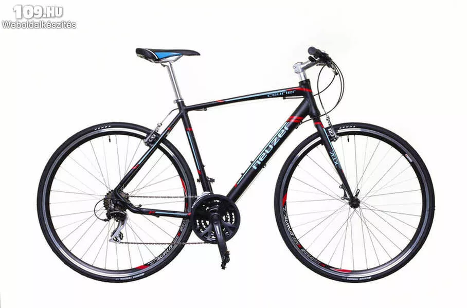 Courier fekete/türkiz-piros 50 cm matt fitness kerékpár