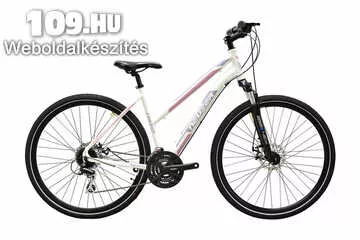 X200 Disc női fehér/bordó-mályva 19 tárcsafékes cross kerékpár