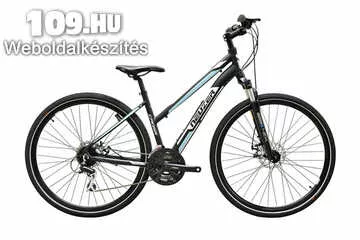 X200 Disc női fekete/fehér-kék 17 tárcsafékes cross kerékpár