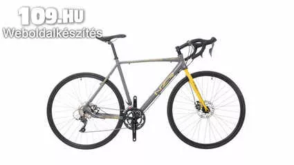 Turin sötétszürke/sárga 56 cm gravel kerékpár