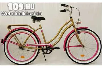 Kenzel Cruiser Atlantis női matt arany-rózsaszín kerékpár