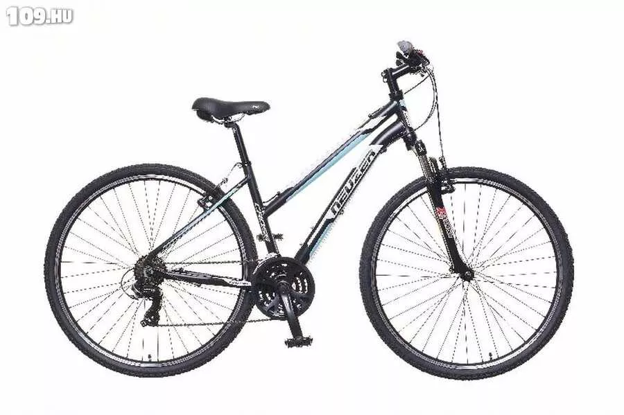 X100 női fekete/fehér-kék 19 cross kerékpár