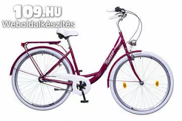 Balaton Premium 26 N3 női padlizsán/fehér-barna kerékpár