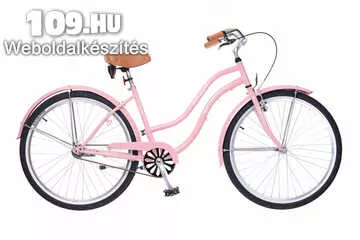 California női rózsa cruiser kerékpár