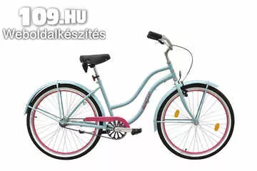 Sunset női celeste/pink cruiser kerékpár