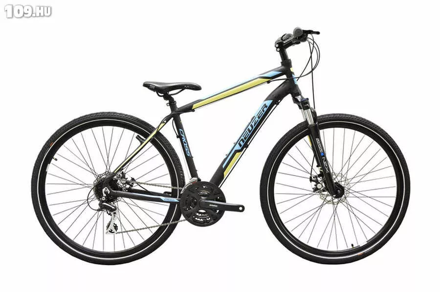 X200 Disc férfi fekete/kék-sárga 19 tárcsafékes cross kerékpár