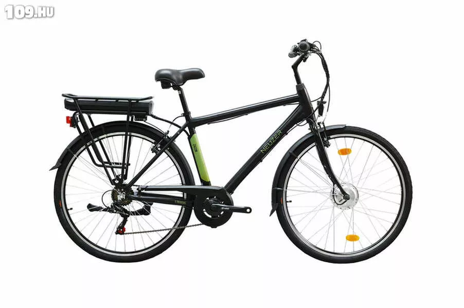 Zagon férfi 21 matt fekete/zöld elektromos kerékpár