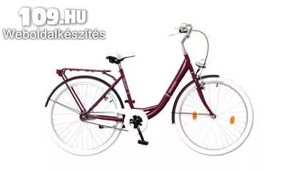 Balaton Premium 28 N3 női padlizsán/fehér kerékpár