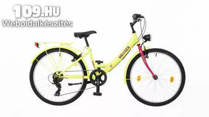 Cindy 24 City sárga/pink-piros lány kerékpár