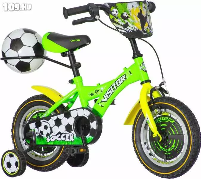 KPC Soccer  12 gyerek kerékpár focis zöld