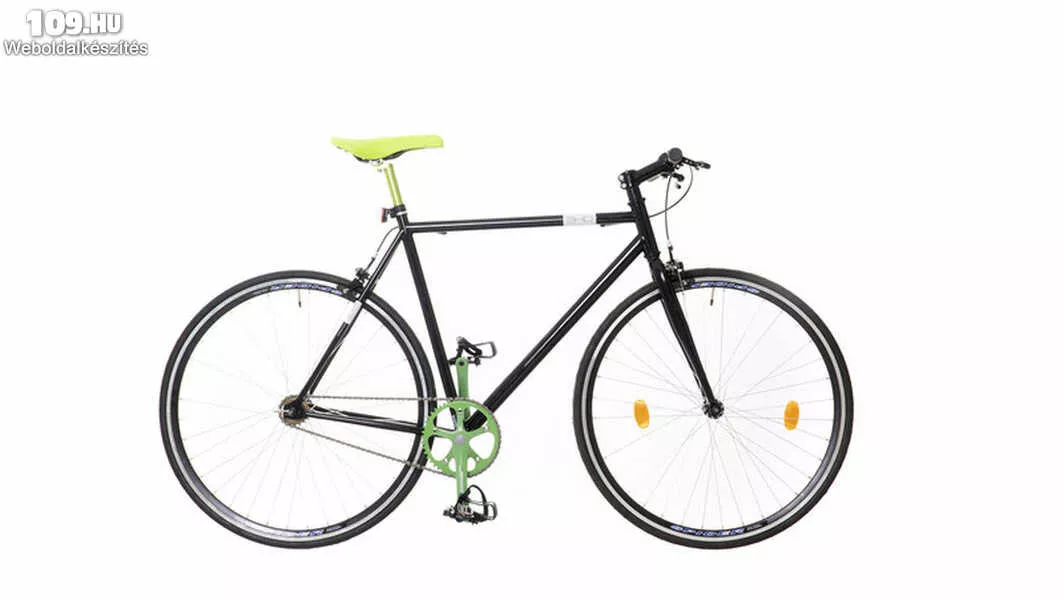 Skid fekete/zöld 56 cm fixi kerékpár