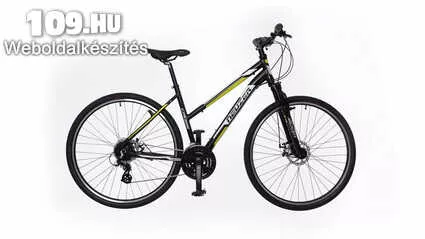 X200 Disc női fekete/fehér-zöld 17 tárcsafékes cross kerékpár