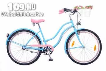 Picnic női világoskék/fehér-rózsaszín kerékpár