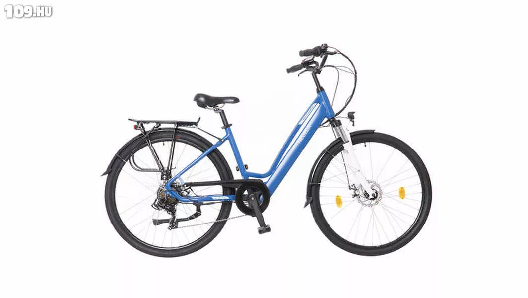 Sorrento női 17 matt kék hátsó agymotoros elektromos kerékpár