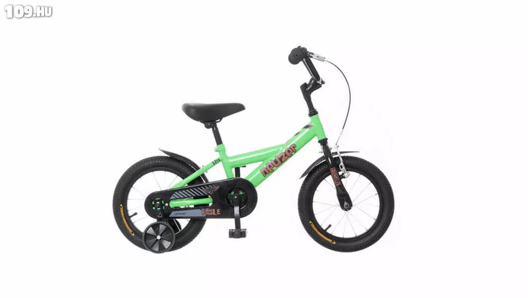BMX 12 fiú zöld/piros-fekete sas kerékpár